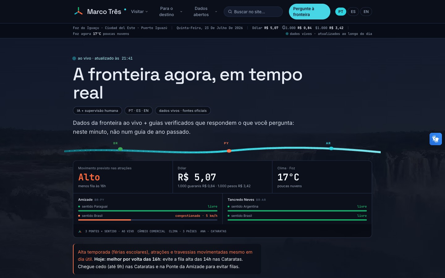 Marco Três, trabalho da INFI Comunicação